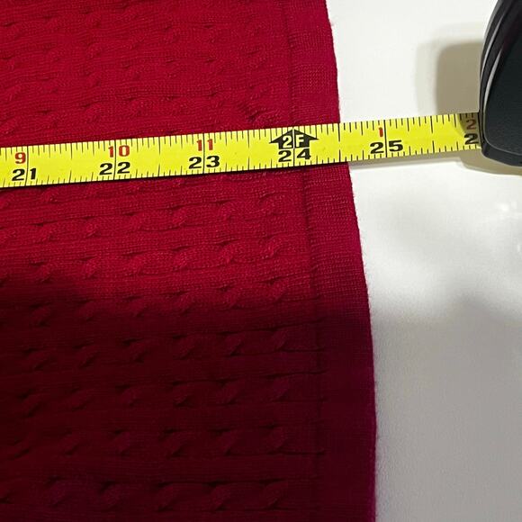 Karen Scott 100% Cotton Red Button Up Cardigan in Women’s Size Medium-EUC - Picture 6 of 6